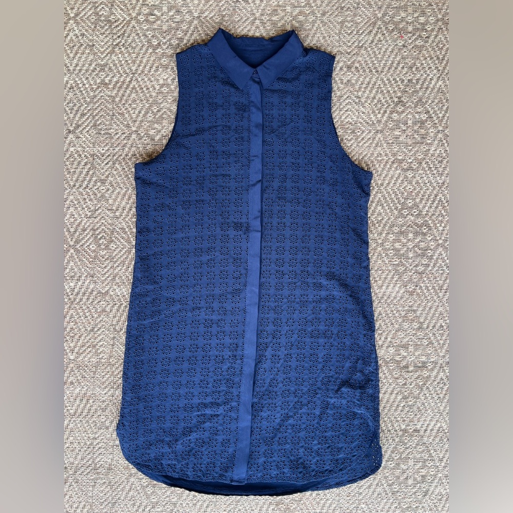 Equipment Midnight Blue Sleeveless Mini Dress